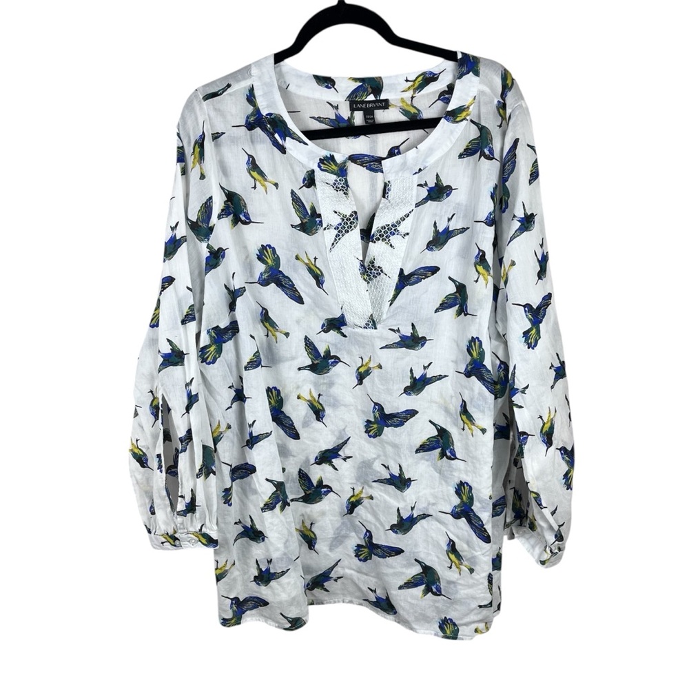 Lane Bryant top 22/24 birds cottagecore feminine classic